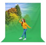 LimoStudio 9 x 15 ft. Green Chromakey Backdrop Screen, Photo Background for Photoshoot, Premium Higher Density 150GSM, Long-Life Reusable, Machine Washable, Chroma Key, Events, Streaming, AGG3285