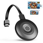 True 4K Wireless Display Adapter, 2026 Plug & Play 2.4G+5G@60Hz HDMI Wireless Dongle for iOS Android Windows Mac Tablet Laptop Phone Cast to TV/Monitor/Projector, Support Airplay DLNA Miracast Anycast