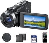 FIREFOTO Camcorder Video Camera 4k 42MP, 18X Digital Zoom Vlogging Video Recorder for YouTube 3”270°Rotation Screen Compact 4K Travel Camcorders with 2 Batteries, 32GB SD Card, Remote Control