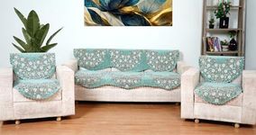 Fashion Throw Sofa Cover L Shape 6 Seats | Chenille Anti-Slip Sofa Cover Protector Covers | Sofa Cover for Living Room | Sofa Slipcovers (Sage Green (Design-2), 5 Seater)
