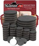 Yelanon Non Slip Furniture Pads -56 pcs（1+2+3）” Furniture Grippers, Non Skid Furniture Legs,Self Adhesive Rubber Furniture Feet, Anti Slide Furniture Hardwood Floor Protector for Keep Couch Stoppers