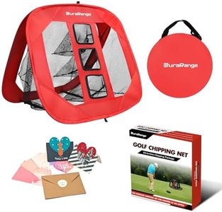 DuraRange Pop-Up Golf Chipping Net, Chip Training Aid for Precision & Distance, Outdoor & Indoor Practice, Best Gift for Golfer, Dad, Husband, Kids - Red