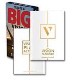 The Vision Planner - Powered by The Trilogy of Success: Undated 90 Days Planner that includes Law of Attraction, Law of Success, and 10 Levels of Success (White Gloss)