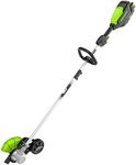 Greenworks 80V All-Terrain Brushless Edger, 8" Steel Blade, 2.25" Pro Depth & Tool-Free Adjust, 27cc Gas Power Equivalent, Battery and Charger Not Included