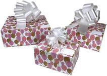 Snap-N-Store Gift Box, Pink & Gold Balloons, Collapsible for Storage with Magnetic Closure, 3-Pack, SNS02084