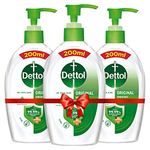 Dettol Original Germ Protection Alcohol based Hand Sanitizer Pump, 200ml (Pack of 3)