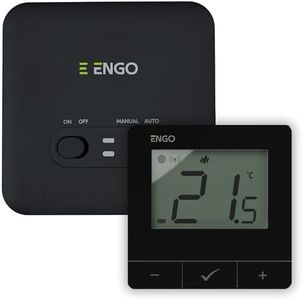 ENGO E20i Wireless Smart Thermostat 7 Day Programmable Wifi Smart Heating Controller Alexa Google ENGO Smart App Boiler Control (Black)