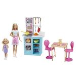 Barbie Sisters Baking Playset with Barbie Doll & Chelsea Doll, Kitchen Pieces, Dining Set & 15+ Accessories, Gift for 3 to 7 Year Olds, HBX03