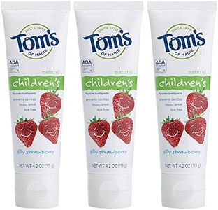 Tom's of Maine Anticavity Fluoride Children's Toothpaste, Silly Strawberry, 4.2 Ounce, 3 Count