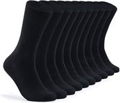 TSLA Men's 10-Pairs Business Dress Socks Calf Socks (10 Pack) TM-MZS52-BLK FREE