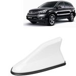 KINGSWAY® Shark Fin Car Antenna Compatible with Honda CRV (Year 2007-2011), Universal Size Car Radio FM AM, Waterproof ABS Body, Easy Replacement, 1 Piece, White Color