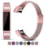 LouisTech Compatabile with Fitbit Alta Band Strap/Fitbit Alta HR Band Strap, Stainless Steel Metal Bracelet Strap with Unique Magnet Lock for Fitbit Alta/Alta HR for Men Women