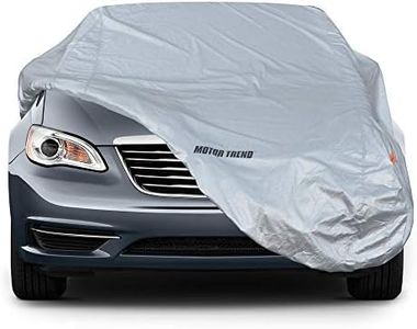 Motor Trend OC-643 TrueShield Waterproof Car Cover - Heavy Duty Outdoor Fleece-Lined Sonic Coating - Ultimate 6 Layer Protection (Full Size up to 190" L)