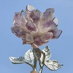 Xzyycyj 3.7" Raw Amethyst Crystal Crystal Tree Crystal Decor Natural Quartz Crystal Cluster Mineral Crystal Flowers Home Decor Gifts Crystals and Stones Desk Decorations(Amethyst)