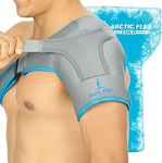 Arctic Flex Shoulder Ice Pack Brace - Cold Reusable Cool Gel Wrap & Hot Therapy - Immobilizer Compression Stability Support for Tendonitis Dislocated Joint Left & Right Rotator Cuff Arm Pain Relief