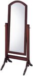 Proman Products - Barrington Cheval Mirror, Full Length Free Standing Mirror, Swivel Oval Mirror (Walnut)