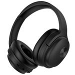 vibeadio Hybrid Active Noise Cancelling Headphones Wireless Bluetooth Headphones Over Ear Headphones Wireless Headphones with Built-in Mic, Deep Bass, Carry Case, Clear Calls, 30Hours, Cool Black