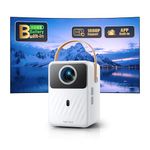 【Built-in Battery & Electric Focus】TOPTRO Mini Outdoor Projector with 5G WiFi and Bluetooth - Home Movie Projector 1080P Support, Smart Portable Projector with Auto Keystone 50% Zoom for HDMI/USB/PS5