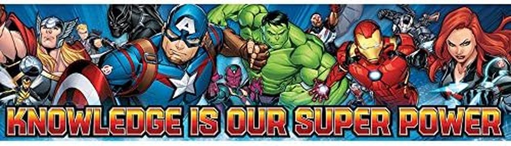 Eureka Marvel Superheroes 'Knowledge is Our Super Power' Poster and Classroom Decoration, 12'' x 45''