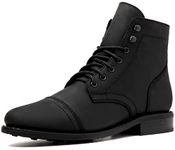 Thursday Boot Company Women's Captain Cap Toe Ankle Boots, Black Matte, 9.5