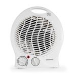 Geepas Portable Fan Heater – Low Running Cost with 2 Heat Settings 1000-2000W & Overheat Protection - Energy Efficient Heater with Cooling/Warm/Hot Wind Option for Office Home – 2 Year Warranty