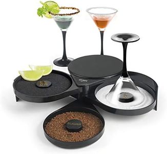 Lacor 62414 62414-Ribeteador de Copas y Vasos Plegable con Tres bandejas, Accesorio para cóctel Libre de BPA, 20x16x7'5 cm, ABS