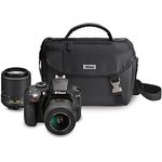 Nikon D3300 DX-Format DSLR Kit w/ 18-55mm DX VR II & 55-200mm DX VR II Zoom Lenses and Case (Black)