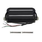 FLEOR High Output Pickup Dual Hot Rail Humbucker Pickups 14-15K Bridge Pickup Ceramic Electric Guitar Pickup Humbucker, Black