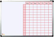 The Study Buddy Magnetic Whiteboard Wipe-able Weekly Planner and timetable with Grid Especially for Revision Planning