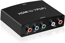 HDMI to Component Converter, avedio links HDMI to 1080P YPbPr 5RCA RGB + R/L Video Audio Adapter, Support Apple TV, PS5, Roku, Xbox, Fire Stick, DVD Players to HDTV and Projector (Black)