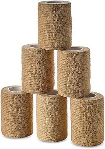 Self Adherent Wrap - Bulk Pack of 6, Athletic Tape Rolls and Sports Wraps, Self Cohesive Non-Woven Adhesive Bandage (3 In x 5 Yards) FDA Approved for Ankle Sprains & Swelling