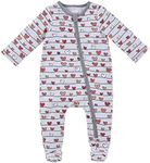 Mud Pie Baby Boy's Valentine's Day Sleeper, Gray, 0-3 Months