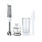 Braun MultiQuick 5 Baby Food Maker and Hand Blender - MQ523 - Patented Technology - Powerful 350 Watt - Dual Speed - Includes Beaker, Whisk, 2-Cup Chopper, Silicon Baby Food Freezer Tray, Spatula