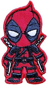 Octory Superhero Iron On Patches for Clothing Saw On/Iron On Embroidered Patch Applique for Jeans, Hats, Bags (Deadpool)