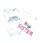 Big Sister Little Brother Matching t-shirt Set Big Brother Little Sister Twinning Baby Gift Tops Vest