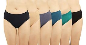 Nimmi Womens Cotton Inner Elastic Hipster Panties for Womens Combo, Multi Coloured - (Pack of 6) - Medium Multicolour