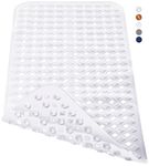 Yimobra Original Bathtub Mat Non Slip, Bath Mats for Tub, Shower Mat with Drain Holes Suction Cups, Machine Washable, BPA, Latex, Phthalate Free, 70 x 40 cm, White