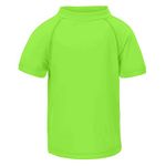 LACOFIA Boys Short Sleeve Rash Vest Kids UPF50+ Sun Protection Swim Tops Children Rash Guard Quick Drying Fluorescent Green 9-10 Years