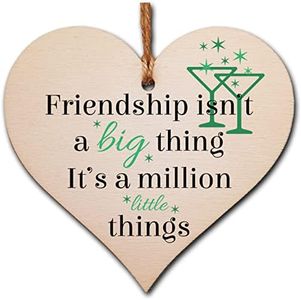 Fatto a mano in legno da appendere, regalo perfetto per il vostro migliore amico amicizia Keepsake