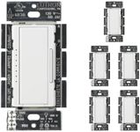 Lutron Maestro LED+ Dimmer Switch for Dimmable LED, Halogen and Incandescent Bulbs, 150W/Single-Pole or Multi-Location, MACL-153M-WH, White (6-Pack)