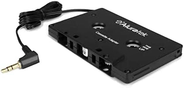 Aluratek Premium Audio Cassette Receiver, Premium Car Audio, Universal 3.5mm Audio Jack or AUX-in Port, Supports Phones/Tablets/Stereo/Headphones/Hi-Fi/Portable Speaker, 3 Foot Cable Length