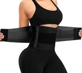 VENUZOR Waist Trainer Belt for Women - Waist Cincher Trimmer Weight Loss Ab Belt - Slimming Body Shaper Belt - Sport Workout Back Support Girdle Belt(Black,M)