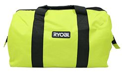 Ryobi Green Wide Mouth Collapsible Genuine OEM Contractor’s Bag w/Full Top Single Zipper Action and Cross X Stitching