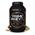 QNT Prime Whey Protein Powder | Choco Badam, 2 Kg | Triple Blend of Whey Protein Isolate, Concentrate & hydrolysate | 25g Whey Protein for Muscle Building | 4.7g BCAA per scoop