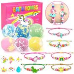 Bath Bombs for Kids with Surprise Inside 6 Large Organic Bubble Kids Bath Bomb with Bracelets and Rings Toys Safe and Natural bathbombs Gifts for 4 5 6 7 8 9 Years Old Girls Easter Basket Stufffers