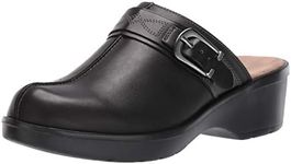 Easy Spirit Womens Pine Clog, Black, 10 Wide