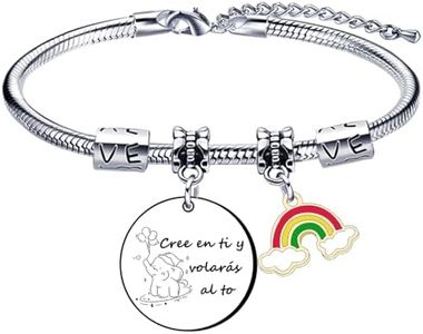 Pulsera Inspiradora para Mujer Regalo Amiga Pulsera Amigo Pulsera Amistad Mujer Pulsera Mujer Personalizada, Regalos Cumpleaños para Mujer Chica Mamás Tías Regalo Graduación, Regalo de Cumpleaños (5)