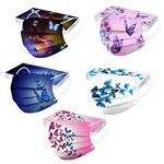 50pcs Disposable Face_Masks for Adults, 3Ply Breathable Protective Disposable_Masks for Home, Office, Beach, Park (style-043, onesize)