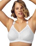 Wonderbra Womens Classic Support Wire-free Bras, White, 46DD US