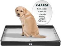 MEEXPAWS Dog Pee Pad Holder Foldable, Puppy Pad Holder Liner Base High Side, Dog Litter Box Indoor 44’’x33’’, Training Leak-Proof Easy Clean